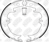 Колодки тормозные барабанные | зад |