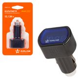 Вольтметр в прикуриватель 12-24в