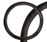 Оплетка на руль, искусственный мех, черная, 38 см / m