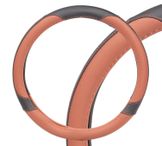 Оплетка на руль, искусственная кожа, коричневая/черная, 40 см / l