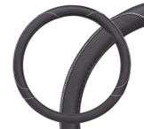 Оплетка на руль, искусственная кожа с перфорацией, черная, 36 см / s