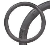 Оплетка на руль, искусственная кожа с тиснением, черная, 38 см / m