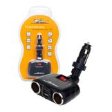 Прикуриватель-разветвитель трансформер на 2 гнезда + 2usb, штекер-фиксатор