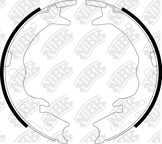 Колодки тормозные барабанные | зад |