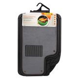 Ковры полимерные с отстегивающимся ковролином в салон автомобиля универсальные, цвет - серый/черный, комплект из 4х ковров