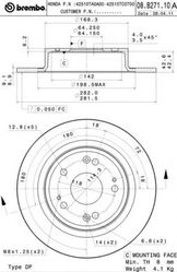 Диск тормозной UV Coated | зад |