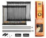 Шторки солнцезащитные раздвижные s (д*в: 50*37-42см), цвет черный