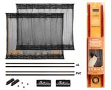 Шторки солнцезащитные раздвижные s (д*в: 60*37-42см), цвет черный