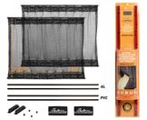 Шторки солнцезащитные раздвижные l (д*в: 60*47-53см), цвет черный