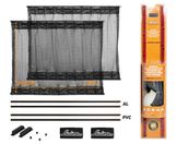 Шторки солнцезащитные раздвижные м (д*в: 70*42-47см), цвет черный