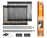 Шторки солнцезащитные раздвижные l (д*в: 70*47-53см), цвет черный