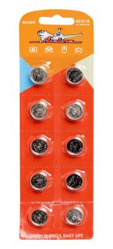 Батарейка ag10/lr1130 щелочная 10 шт.