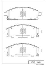 Колодки тормозные, передние d1211mh