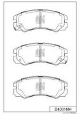 Колодки тормозные, передние d4031m