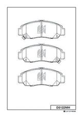 Колодки тормозные, передние d5122m | перед |