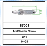 Штуцер прокачной тормозного суппорта M10x1 d=1 h=29