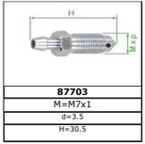 Штуцер прокачной тормозного суппорта M7x1 d=1 h=30.5