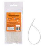 Стяжки (хомуты) кабельные 2,5*100 мм, пластиковые, белые, 100 шт.