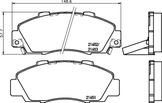 Колодки тормозные дисковые | перед | (pf-8254)