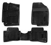 Ковры в салон (3D с подпят.) для Hyundai Solaris i (10-17) компл. 4 шт., (крепеж), выс. борт, полимер., черн.