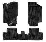 Ковры в салон (3D с подпят.) для Lada Kalina (04-, 13-) компл. 4 шт., выс. борт, полимер., черн.