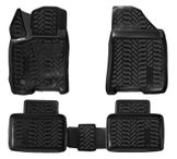 Ковры в салон (3D с подпят.) для Lada Vesta (15-) компл. 4 шт., (крепеж), выс. борт, полимер., черн.