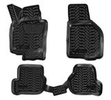 Ковры в салон (3D с подпят.) для Skoda Octavia (a5) (04-13) компл. 4 шт., (крепеж), выс. борт, полимер., черн.