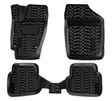 Ковры в салон (3D с подпят.) для VW Polo SD (10-) компл. 4 шт., (крепеж), выс. борт, полимер., черн.