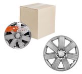 Колпаки колесные 15 Гелакси, серебристый, карбон, компл. 2 шт.