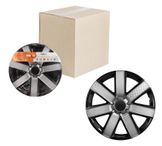 Колпаки колесные 16 Гелакси Т, серебристый/черный, карбон, компл. 2 шт.