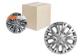 Колпаки колесные 16 Лион, серебристый, карбон, компл. 2 шт.
