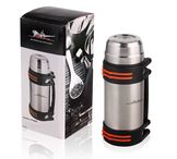 Термос с ручкой 1,5 л., нержавеющая сталь, цвет металлик