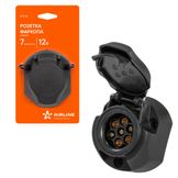 Розетка фаркопа 7 контактов пластик