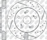 Диск тормозной перфорированный | перед |