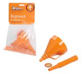 Воронка пластмассовая d-135 мм, гибкий носик 350 мм, латунная сетка, в пакете с навершием airl