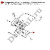 Прокладка клапанной крышки hyundai grandeur (iv) (05-10), kia sorento (03-09) - DePPuL DEBZ0105