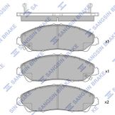 Колодки тормозные дисковые | перед |