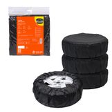 Чехлы для колес, размер r 13-17, без ручек, спанбонд, комплект 4 шт., цвет черный