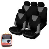 Чехлы для сидений универсал. RS-1k, передн./задн.(9 предм.), полиэстер, черн./сер.