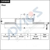 Диск тормозной зад.