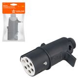 Вилка прицепа/тягача 24В тип-S 7 контактов пластик (пружина)