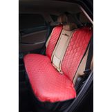 Накидка Алькантара , задняя (3 предмета), экокожа с перфорацией, красная