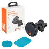 Держатель для телефона в дефлектор прищепка с гайкой магнитный круглый регулируемый