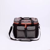 Сумка-холодильник (термосумка) pro, 27л, 40*31*22см, водонепр., чер./сер.