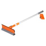 Щетка для мытья стекол с телескопич. ручкой, поролоном и водосгоном складная (75-125см)