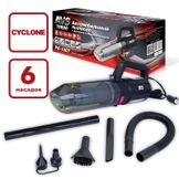 Пылесос автомобильный 120w (12v) (6 насадок, фонарик, функция выдува)