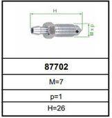 Штуцер прокачной тормозного суппорта M7x1 | перед/зад прав/лев |