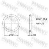 Кольцо уплотнительное топливного фильтра 15.4x2.9 | прав/лев |