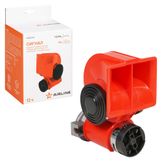 Сигнал звуковой пневматический 111/94мм 600Гц 118дБ 12В low/high, с компрессором