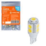 Лампa светодиодная T10 (w5w), 12в, 9led 5050, Белая